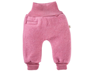 Baby Hose Bio Schurwoll-Walk pink