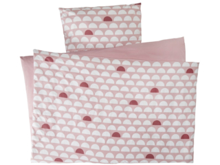 Bettwäsche zum Wenden Bio-Baumwolle Halbkreis Rosa