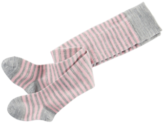Baby Strumpfhose rose-geringelt