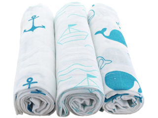 Spucktücher Bio-Baumwolle 3er-Set Blue