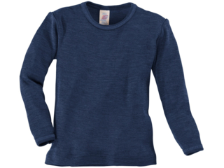 Kinder Langarmshirt Unterhemd marine