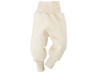Babyhose, 100% Schurwollfleece (kbT) weiß
