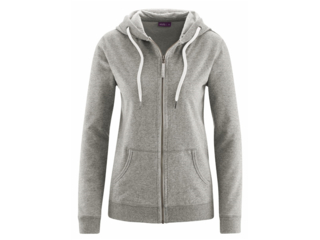 Damen Sweatjacke mit Kapuze "Athena "stone grey
