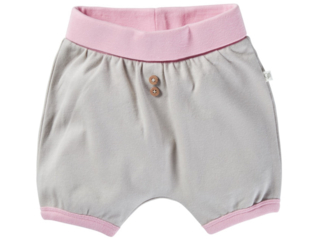 Pumphose Baby kurz Bio-Baumwolle beige-rosa