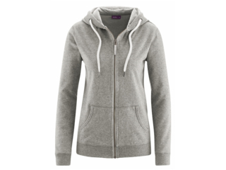 Damen Sweatjacke mit Kapuze "Athena "stone grey