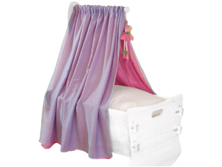 Himmel für Babywiege Bio-Baumwolle hellblau-rosa
