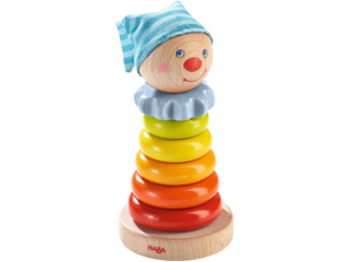 Steckspiel Stapelturm "Kasper" aus Buchenholz, 8-teilig