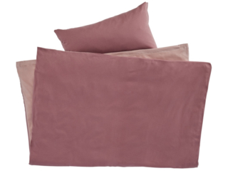 Kinderbettwäsche zum Wenden Bio-Baumwolle Jersey Mauve