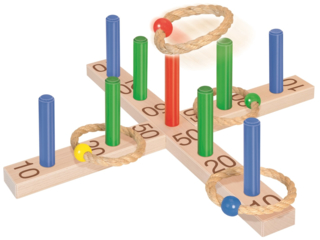 Geschicklichkeitsspiel Ringe werfen