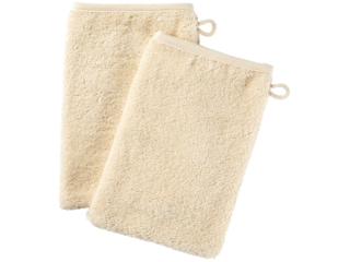 Waschhandschuh Bio-Baumwolle 2er Set natur