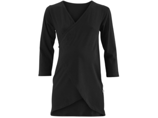 Stillshirt Wickelshirt "Agnes" Bio-Baumwolle schwarz