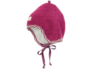 Kinder Mütze "Mini" Bio-Merinowolle (kbT) Fleece dahlia