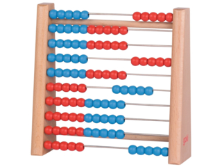 Rechenrahmen Abacus aus Holz, 100 Perlen
