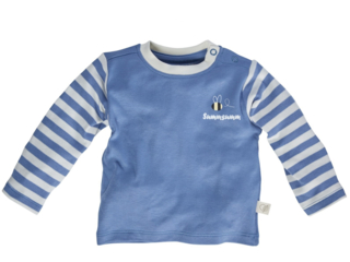 Baby Langarmshirt Bio-Baumwolle blau
