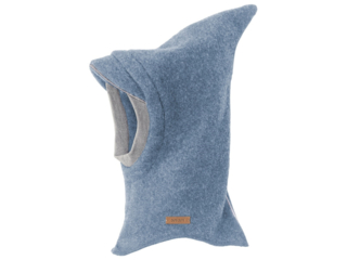 Baby und Kinder Fleece Schlupfmütze mit Reflektorstreifen hellblau