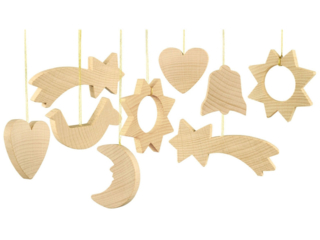 Christbaumschmuck aus Holz, Flachmodelle