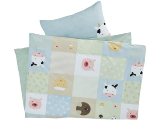 Kinderbettwäsche Bio-Baumwolle Jersey Patchwork Bauernhof