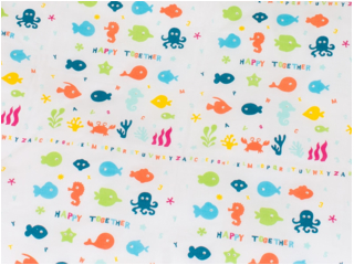 Bio-Baumwollstoff Meterware Happy Fish