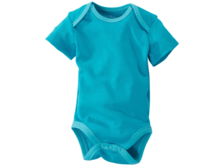 Baby Body Kurzarm Bio Baumwolle Blue