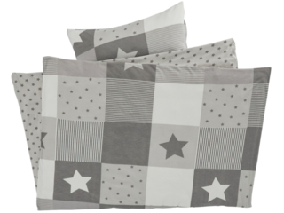 Kinderbettwäsche Bio-Baumwolle Jersey Patchwork Stern