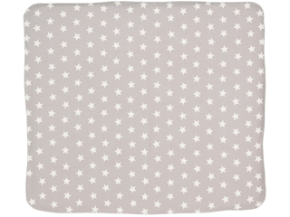 Wickelauflagenbezug Frottee, grau-Sternchen (Bio-Baumwolle)