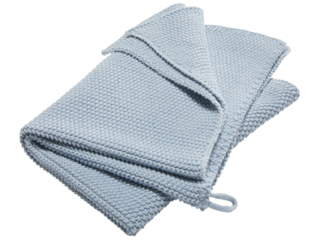 Handtuch Bio-Baumwolle Perl-Strick-Qualität sky blue