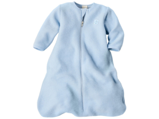 Schlafsack Baby, Baumwolle (kbA)/Schurwolle (kbT), "Milou" hellblau