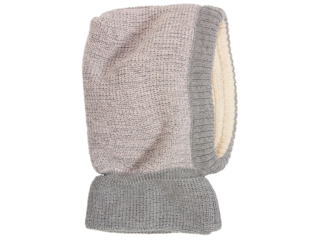Baby und Kinder Schalmütze grau-rose melange