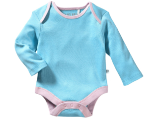 Baby Langarmbody Bio-Baumwolle türkis
