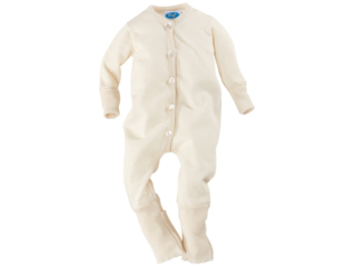 Baby Overall Bio-Merinowolle (kbT)-Seide natur