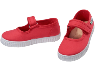Kinder Schuhe Ballerinas mit Klettverschluss coral