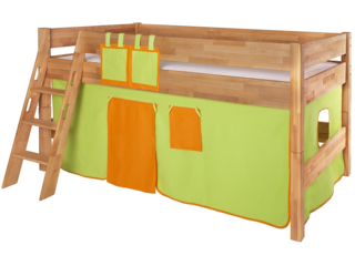 Betttaschen für Spiel- und Hochbett, grün-orange