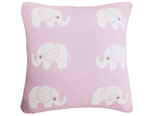 Kissenbezug 40x40 cm Bio Baumwolle, Elefanten rose