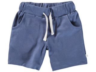 Kinder Shorts Bio-Baumwolle blau-off white dunkel blau