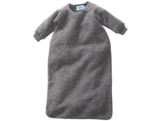 Schlafsack Baby mit Arm Bio-Schurwolle (kbT) Ganzjahr fels