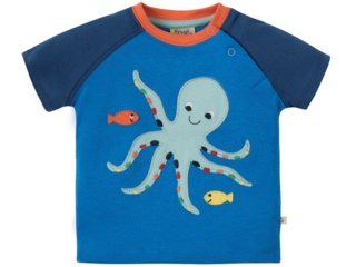Baby und Kinder T-Shirt Oktopus blau