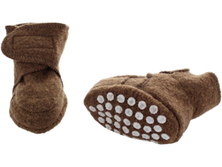 Krabbelschuhe, Merino-Wollwalk (kbT) haselnuss