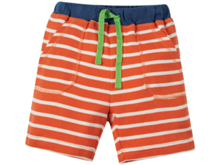 Baby und Kinder Bermuda orange-geringelt