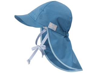 Kinder Sonnenschutz Mütze "Legionär" UV-60 Taubenblau