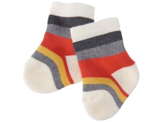 Baby Socken naturweiß-geringelt