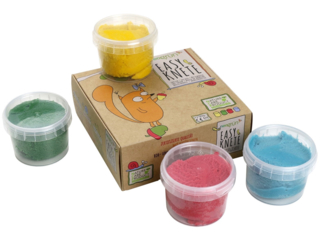 Easy Soft Knete 4er Set "Yuki" rot, gelb, grün, blau