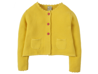 Kinder Strickjacke gelb