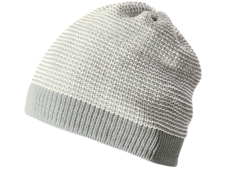Baby Mütze Beanie melange-hellgrau