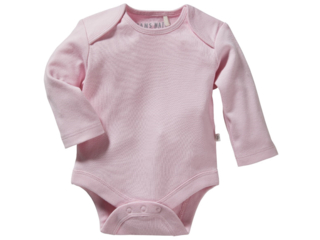 Baby Langarmbody Bio-Baumwolle hellrosa