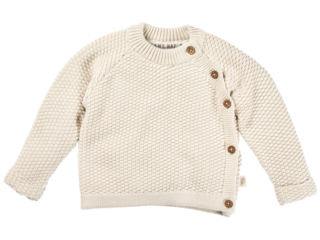 Baby Jacke Perl-Strick Bio-Baumwolle ecru