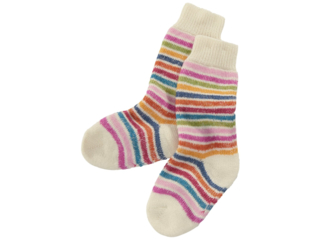 Kinder Socken Schurwolle Rainbow naturmix