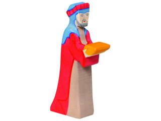 Holzfigur "Caspar 2, rot" Schöne Weihnachtszeit