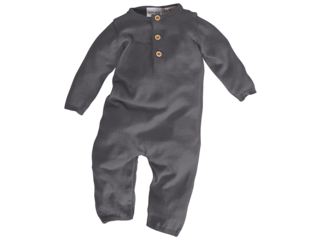Baby Overall Bio-Baumwolle Strick dunkelgrau melange