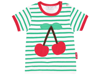 Kinder T-Shirt Kirschen-gestreift