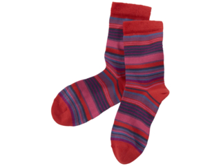Kinder Ringelsocken kirschrot